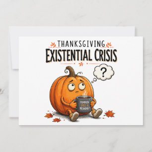 Thanksgiving Existentiële Crisis Pompoen Koffiemok Kaart