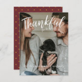 Thanksgiving Faire-part Photo d'un nouveau membre (Devant / Derrière)