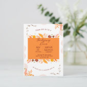 Thanksgiving Fall Feuilles Dîner Invitation (Debout devant)