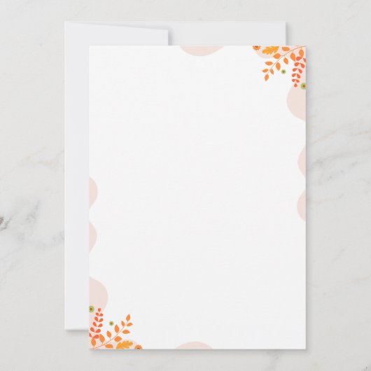 Thanksgiving Fall Feuilles Dîner Invitation (Dos)