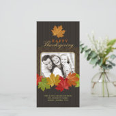 Thanksgiving Fall Leaves carte photo (Debout devant)