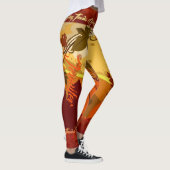 Thanksgiving Fall Leggings Feuilles VOTRE NOM (Droite)