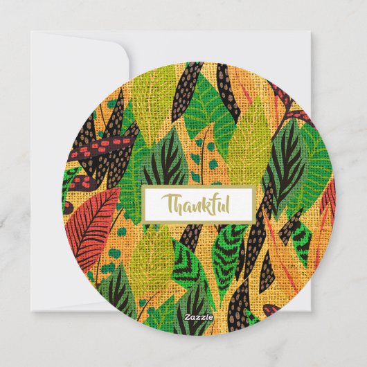 Thanksgiving Fall Rustic Automne Dîner Invitation (Dos)