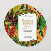 Thanksgiving Fall Rustic Automne Dîner Invitation (Devant / Derrière)