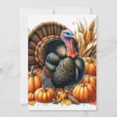 Thanksgiving Famille amis Dîner Invitation (Dos)