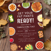 Thanksgiving Fat Pants Dinner Celebration Kaart