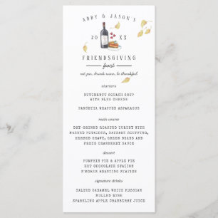 Thanksgiving Feader Custom Dinner Menu