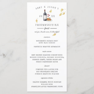 Thanksgiving Feader Custom Dinner Menu