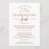 Thanksgiving Feader Custom Dinner Menu (Devant)