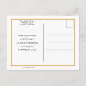  Thanksgiving Feast en Hearth Briefkaart (Achterkant)