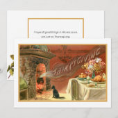  Thanksgiving Feast en Hearth Feestdagenkaart (Voorkant / Achterkant)