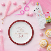 Thanksgiving feast papieren bordje (Feest)