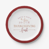 Thanksgiving feast papieren bordje (Voorkant)