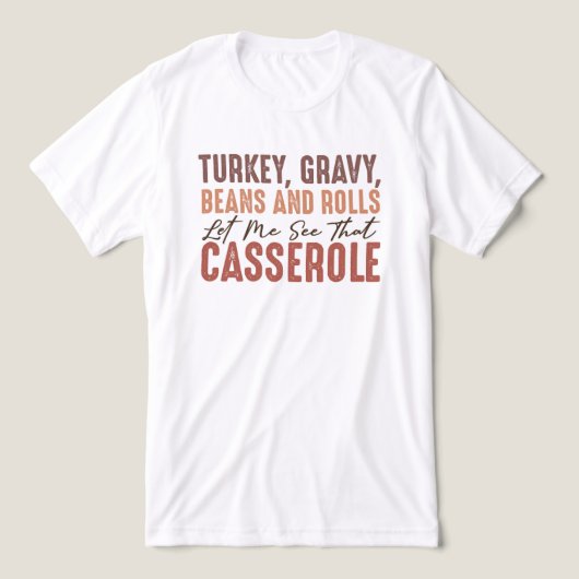 Thanksgiving feast Tri-Blend shirt (Design voorkant)