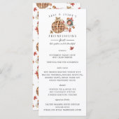 Thanksgiving Feed Watercolor Dinner Menu (Devant / Derrière)