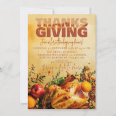 Thanksgiving Feest Diner Herfst Oogst Kaart (Voorkant)