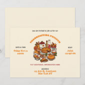 Thanksgiving-feest Potluck Uitnodiging (Voorkant / Achterkant)