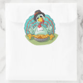 Thanksgiving feest ronde sticker (Tas)