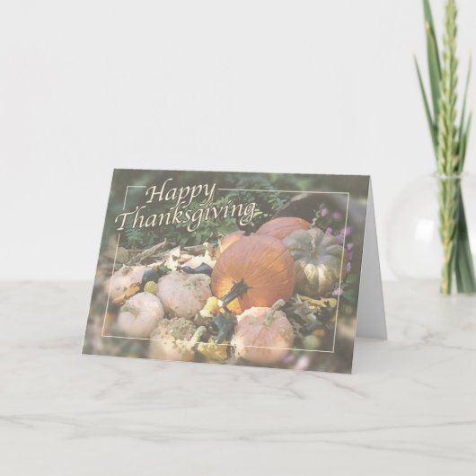 Thanksgiving Feestdagen Kaart (Voorkant)