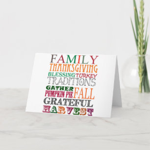 Thanksgiving Feestdagen Kaart