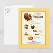 Thanksgiving Feestdagenkaart (Voorkant / Achterkant)