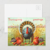 Thanksgiving Feestdagenkaart (Voorkant / Achterkant)