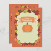 Thanksgiving Feestdagenkaart (Voorkant / Achterkant)