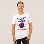 Thanksgiving-feestmodus geactiveerd Tri-Blend shirt (Voorkant volledig)