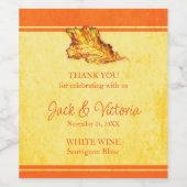 Thanksgiving feuille coutume vin étiquettes (Étiquettes simples)