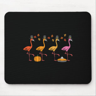 Thanksgiving Flamingo's Grappige Herfst Herfst Vog Muismat