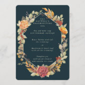 Thanksgiving Floral Lijst 3 cursus Menu (Voorkant)