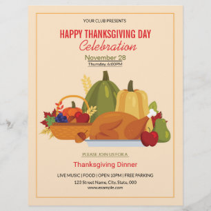 Thanksgiving Flyer sjabloon