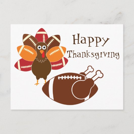 Thanksgiving Football Briefkaart (Voorkant)