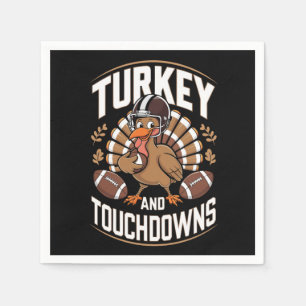 Thanksgiving Football Turkije en landen die de toe Servet