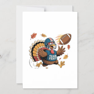 Thanksgiving Football Turkije Fantasy Football Magnetische Uitnodiging