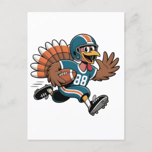 Thanksgiving Football Turkije Fantasy Football Uitnodiging Briefkaart