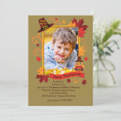 Thanksgiving Foto Lijst Uitnodiging (Staand voorkant)