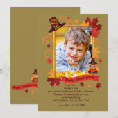 Thanksgiving Foto Lijst Uitnodiging (Voorkant / Achterkant)