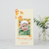 THANKSGIVING FOTOCARD :: esdoornbladeren 3 Feestdagenkaart (Staand voorkant)