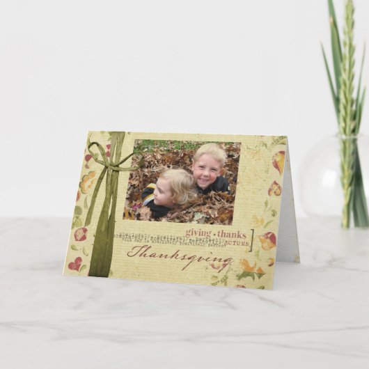 Thanksgiving-fotokaart Feestdagen Kaart (Voorkant)