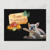 Thanksgiving Französische Bulldogge Postkarte Briefkaart (Voorkant)