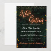 Thanksgiving Friendsgiving bewerkbare uitnodiging (Voorkant / Achterkant)