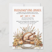 Thanksgiving Friendsgiving Diner Kaart (Voorkant)