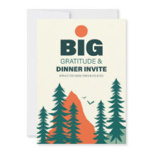 Thanksgiving/Friendsgiving diner uitnodigingskaart