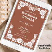 Thanksgiving Friendsgiving Dinner Party Kaart