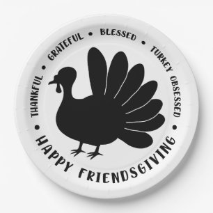 Thanksgiving Friendsgiving Herfst Turkije   Vakant Papieren Bordje