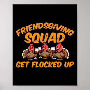 Thanksgiving Friendsgiving Squad Turkije Vrienden Poster