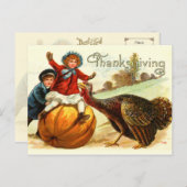  Thanksgiving Frolick Feestdagenkaart (Voorkant / Achterkant)