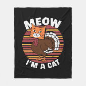 Thanksgiving Funny Turkey Fake Cat Retro Fleece Deken (Voorkant)