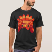 Thanksgiving Gamer Turkey Controller T-shirt (Voorkant)